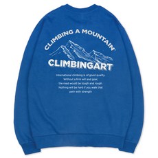 VENHIT Climbing字母寬鬆棉質雙面布大尺碼大學T