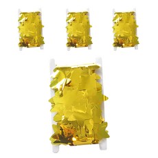 PARTYSHOW 派對裝飾 銀箔流蘇星星窗簾 4入, 金色