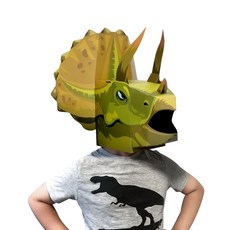 動作恐龍面具三角龍面具兒童, 綠色