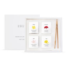 꽃을담다 미니꽃차 4종 선물세트, 목련 3g + 맨드라미 3g + 벚꽃 3g + 국화 3g, 1세트