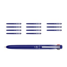 MORRIS Staflo 3C三色原子筆 單支, 皇家藍, 12個