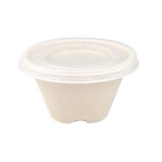 Damda 牛皮紙漿圓形醬杯 350ml + 蓋子套組, 1個, 100套