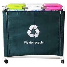 Lee Kang Tech 1層型前開蓋式分類回收箱, 顏色, 1個