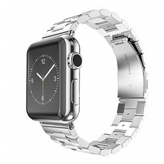 코쿼드 애플워치 3/4/5 프리미엄 메탈밴드 (42/44mm 호환 가능), 실버, 1개
