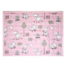 hwamo baby 四季絎縫幼兒防水墊, 小馬款 粉色