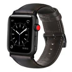 코쿼드 애플워치 3/4/5 빈티지 레더 밴드 (42/44mm 호환 가능), 다크브라운, 1개