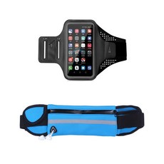 앤티스 트레킹 허리가방 + 팔가방, 블루, 1개