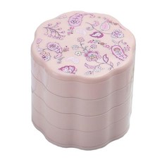 유앤미 모던 4단 슬라이딩 악세사리 보관함 플라워, 1개, 핑크