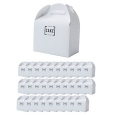 포장대장 손잡이 조각 케이크박스, 혼합색상, 30개