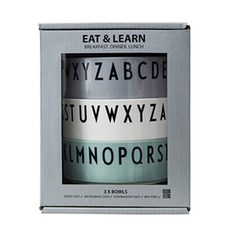 디자인레터스 트라이탄 유아식기 3종 세트, 그린, 1세트