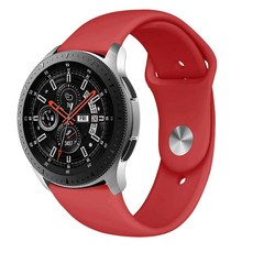 아이엠판다 갤럭시 프론티어/기어S3/워치3/워치4클래식 22mm 솔리드 리버스 스트랩 (45/46mm 호환 가능), 레드, 1개