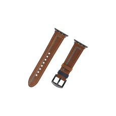 비쉐르 애플워치 3/4/5 엘라인 레더 밴드 (38/40mm 호환 가능), 브라운, 1개
