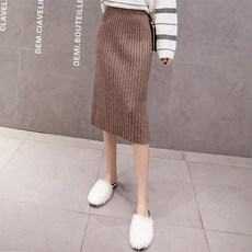 포플러앤씨 쉬즈 미디 플리츠 니트 스커트