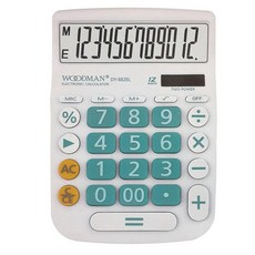 우드맨 사무용 전자 계산기 DY-882, 블루, 1개