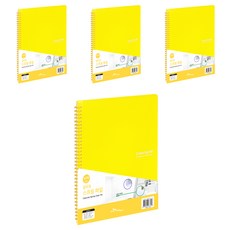 에코청운 칼라칩 A4 스프링 화일 40매, 노랑, 4개