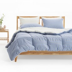 FLanue 超細纖維水洗棉格紋寢具組