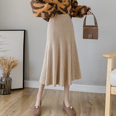 POPLARNC Nfunny 中長百褶針織裙