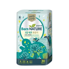 BORN NATURE 天然紙漿3層衛生紙 33m, 30捲, 1包