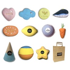 Kisher沐浴粉多款裝泡泡沐浴膏6款+沐浴膏5款+樣品3款隨機送+網袋3p+購物袋套組, 1套