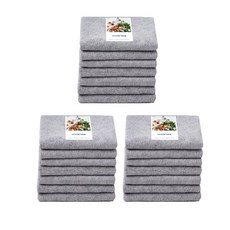 Sukssak 超細纖維咖啡廳抹布灰色, 灰色, 21入