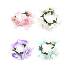 婚禮花手環, 甜美粉, 可愛白, 浪漫紫丁香, 水漾薄荷, 4個
