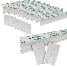 陽台門透明擋風片 10入+固定板 5入組, 1套