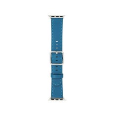 코쿼드 애플워치 3/4/5 스퀘어 레더 밴드 (38/40mm 호환 가능), 블루, 1개