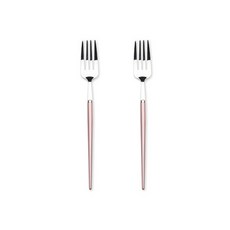 Bloom at home 馬卡龍叉, 粉紅色, 2個