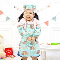 Coney Island 孩童圖案印花防水圍裙+收納袋 隨機出貨