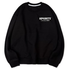 VENHIT Sporty字母寬鬆棉質雙面布大尺碼大學T