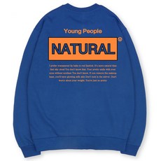 VENHIT Natural字母寬鬆棉質雙面布大學T
