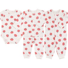 BabyBoom 無螢光劑棉質居家服套裝+長袖連身衣+包屁衣
