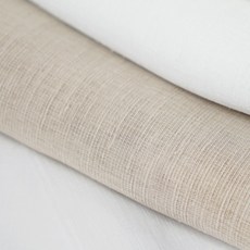 蝴蝶觸感 亞麻混紡 Shaliv 寬幅布料, 燕麥色