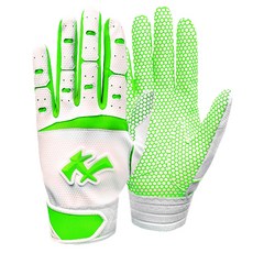 NINE 六角形擊球手套 75FR 雙手穿戴, 螢光白