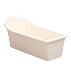 루루바스 이동식 반신욕조 + 마개, 아이보리, 1세트