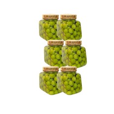 手動142號方形密封玻璃瓶, 3L, 6入