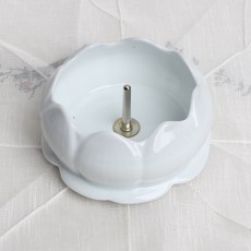 白瓷米燭台 小, 1個