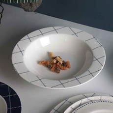 LOKO LIVING 骨瓷 Urban Stitch 義大利麵碗, 混和色, 4個