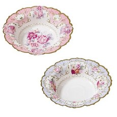 花卉圖案紙盤 20cm 2種 6入, 2入, 6組