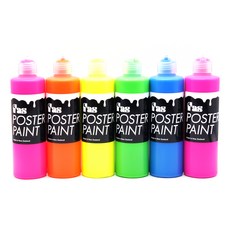 fas 海報漆熒光色 250ml x 6 件套, 6 種顏色