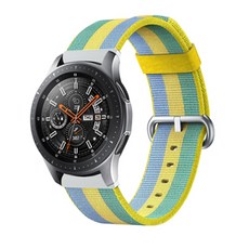 I AM PANDA Galaxy Frontier/Gear S3/Watch 3 22mm 回環式魔鬼氈錶帶 (相容45/46mm), 藍色 + 黃色, 1個