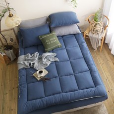 I'm Living 方格水洗絎縫床墊, 深藍色