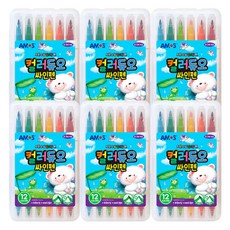 아모스 컬러듀오 사인펜, 12색, 6세트