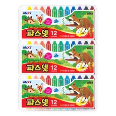 AMOS Fast Net 蠟筆 3 套, 12 種顏色