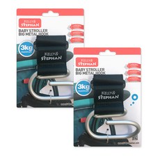 KELLY&STEPHAN 推車金屬掛勾, 黑色, 2入