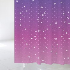 Design Supul 浴簾 L 1800 x 1880 mm + 不鏽鋼掛環組 sc857, 1套