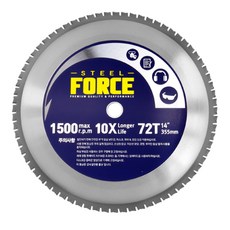 STEELFORCE72T 金屬專用圓鋸片 TH-SC355SB, 1組