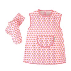 Coney Island 孩童圖案印花防水圍裙+袖套+收納袋, Baby Elephant Pink