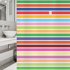 Design Supul 浴簾 L 1800 x 1880 mm + 不鏽鋼掛勾組 sc862, 1套