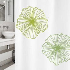 Design Soopul 鍛造花朵浴簾 L 1800 x 1880 mm + 不鏽鋼掛環組, 1套